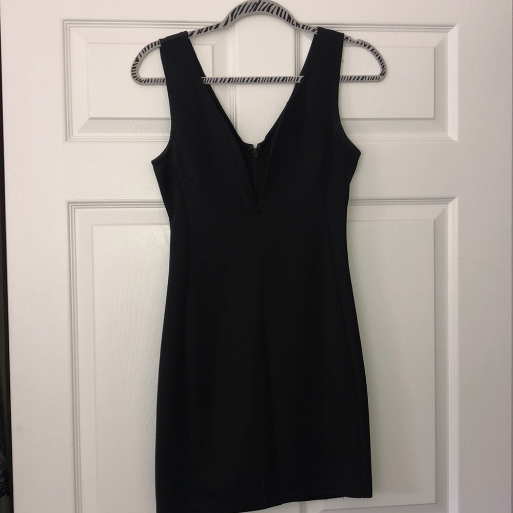 Forever 21 Plunging neck-line black dress